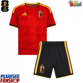 Koszulka piłkarska Belgia Kevin De Bruyne #7 Strój Domowy dla dzieci MŚ 2026 tanio Krótki Rękaw (+ Krótkie spodenki)